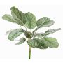 Calathea Orbifolia synthétique ZAIDA, sur piquet, vert, 75cm
