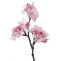 Branche de pommier fleurie en tissu OCHUKO, fuchsia-blanc, 35cm