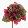 Hortensia synthétique CHIDORI, rouge-vert, 30cm, Ø13cm