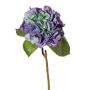Hortensia artificiel CHIDORI, violet-bleu-vert, 60 cm, Ø 18 cm