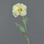 Coquelicot artificiel BAHIRA, crème, 75cm, Ø13cm