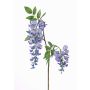 Fausse branche de glycine NEZUMI, avec fleurs, bleu, 105cm