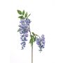 Fausse branche de glycine NEZUMI, avec fleurs, bleu, 105cm