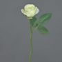 Rose artificielle GABI, crème-vert, 25cm, Ø5cm