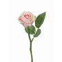 Rose artificielle GABI, rose-vert, 25cm, Ø5cm