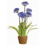 Agapanthe en tissu INJALA en motte de terre, bleu-lilas, 80cm, Ø11cm