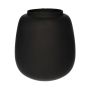 Vase à fleurs en verre CAYDENCE, noir mat, 20 cm, Ø 18,2 cm