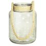Lanterne suspendue ILONA, en verre, transparente, 28cm, Ø17cm