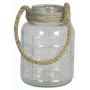 Lanterne suspendue ILONA, en verre, transparente, 23,3cm, Ø15cm