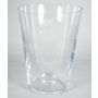 Vase décoratif ANNA OCEAN, forme conique, verre, transparent, 26cm, Ø20cm