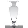 Vase amphore en verre KENDRA sur pied, transparent, 43cm, Ø17cm