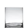 Photophore cylindre en verre SANSA EARTH, transparent, 25cm, Ø25cm