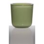 Bougeoir en verre NICK, vert herbe, 7,5cm, Ø7,5cm