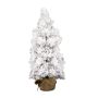 Mini sapin artificiel AUSTIN, sac de jute, enneigé, blanc, 75cm, Ø30cm