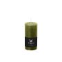 Bougie rustique pour photophore AURORA, vert olive, 12cm, Ø5,8cm, 42h - Made in Germany