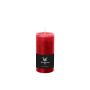 Bougie rustique pour photophore AURORA, rouge rubis, 12cm, Ø5,8cm, 42h - Made in Germany