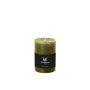 Bougie bloc pour photophore AURORA, vert olive, 10 cm, Ø 6,8 cm, 42 h - Fabriquée en Allemagne