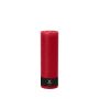 Bougie rustique pour photophore AURORA, rouge rubis, 30cm, Ø10cm, 200h - Made in Germany