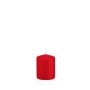 Bougie pilier MAEVA, rouge, 8cm, Ø6cm, 29h - Made in Germany