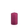 Bougie pilier MAEVA, magenta, 12cm, Ø6cm, 40h - Made in Germany