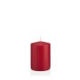 Bougie pilier MAEVA, rouge foncé, 10cm, Ø7cm, 42h - Made in Germany