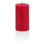 Bougie festive MATHILDA, rouge rubis, 10cm, Ø6,8cm, 45h - Made in Germany