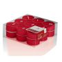 Lot de 18 bougies à réchaud KENNY, rouge rubis, 1,8cm, Ø3,8cm, 4h