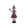 Décoration d'Halloween : petite sorcière MYSTERY avec balai et chapeau, 100 cm