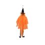 Décoration d'Halloween : fantôme JEGOR avec chapeau de sorcière, LED, orange, 150 cm