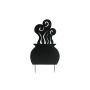 Décoration d'Halloween : silhouette de chaudron de sorcière SPOOKY CAULDRON, métal, noir, 83 cm