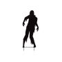 Décoration d'Halloween : silhouette d'homme « SPOOKY ZOMBIE », métal, noir, 135 cm