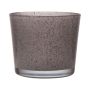 Pot de fleurs en verre ALENA GRANIT, granit gris, 16cm, Ø17cm