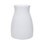 Vase décoratif MAISIE en verre, blanc, 20cm, Ø14cm