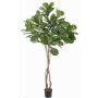 Ficus Lyrata artificiel HARVEY, troncs naturels, vert, 190cm
