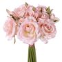 Bouquet de roses en soie ROSILA, rose, 25cm, Ø20cm