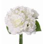 Bouquet d'hortensias artificiels SANDRINE, roses, blanc, 25cm, Ø20cm