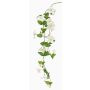 Branche de pétunia artificielle MARTHE, blanc-vert, 130cm