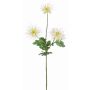 Chrysanthème artificiel SOLVIE, blanc-jaune, 75cm, Ø11-12cm