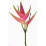Fleur de heliconia artificielle TOMKE, rose fuchsia-vert, 80cm, Ø30cm