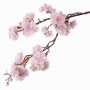 Branche de fleurs de cerisier japonais en tissu RUKIA, rose clair-blanc, 90cm, Ø3-6cm