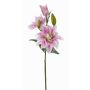 Lys artificiel ISALIE, rose-blanc, 80cm, Ø13-16cm