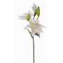 Lys artificiel ISALIE, blanc-vert, 80cm, Ø13-16cm