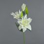 Lys artificiel ISALIE, blanc-vert, 80cm, Ø15cm
