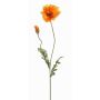 Coquelicot en tissu LIENTJE, orange, 65cm, Ø10cm