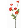 Coquelicot en tissu KEIRA, rouge-orange, 65cm, Ø5-6cm