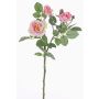 Branche de rose artificielle CORALEE, rose-crème, 50cm, Ø3-7cm