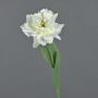 Tulipe perroquet artificielle STEFANIE, blanc-vert, 65cm, Ø7cm