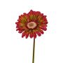 Gerbera artificiel ANNEMARIE, rouge-vert, 50cm, Ø10cm