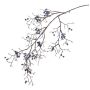 Branche de symphorines artificielles GESA avec baies, bleu, 100cm
