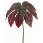 Fausse feuille d'aralia IMANA, rouge-vert, 80cm